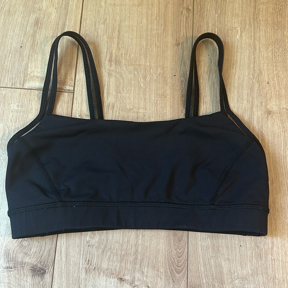 Black Lululemon sports bra, size 2